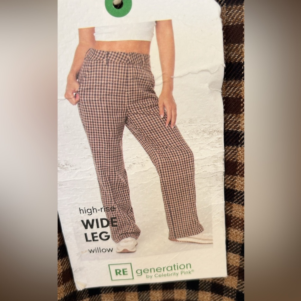 Celebrity Pink Brown & Black Plaid Flannel  Pants NWT